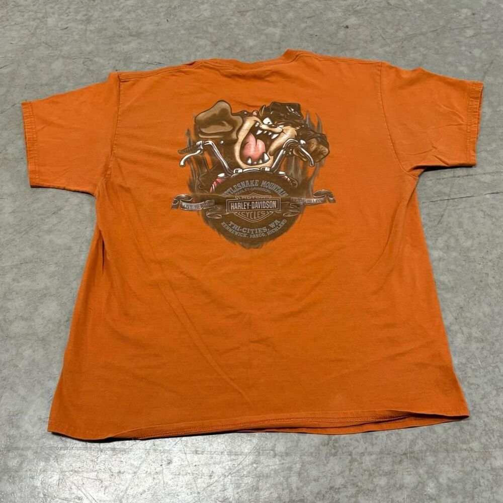 Harley-davidson Men's Orange T-shirt